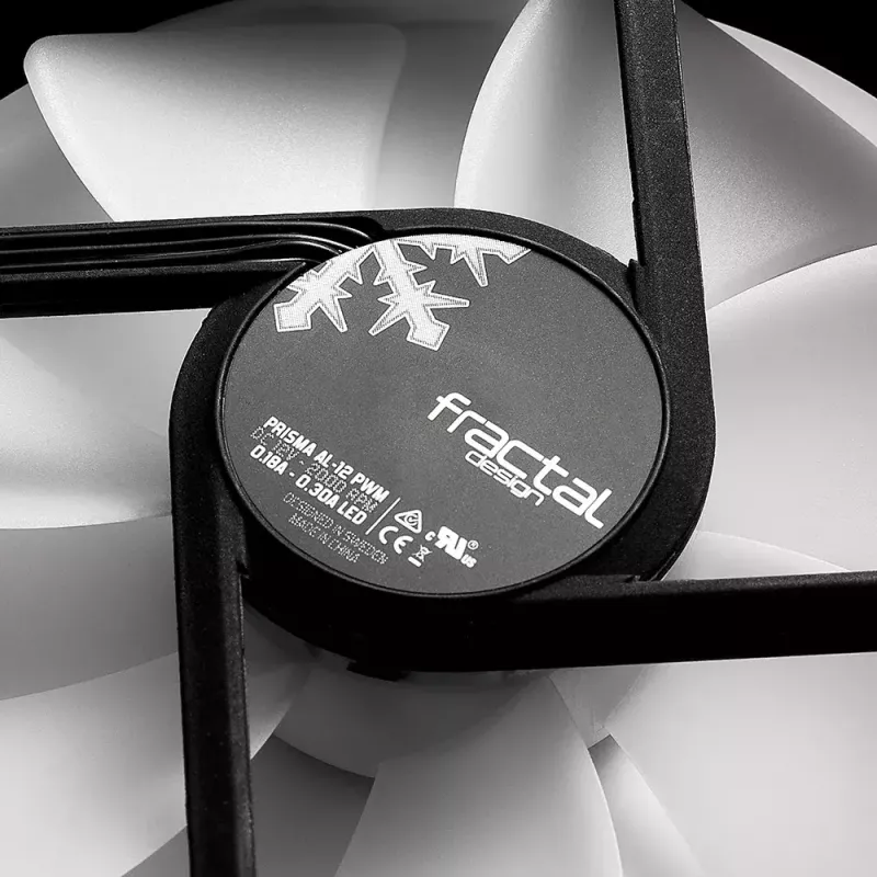 Ventiliatorius Fractal Design Prisma AL-12 12 cm juodas baltas