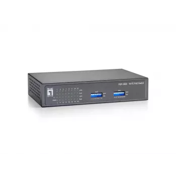 LevelOne 16 prievadų Fast Ethernet PoE komutatorius, 90 W