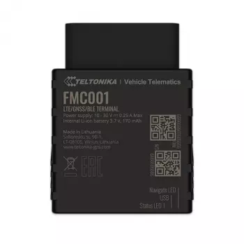 GPS sekiklis Teltonika FMC001 automobiliui Juoda 53g