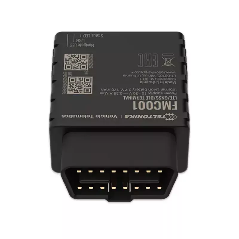 GPS sekiklis Teltonika FMC001 automobiliui Juoda 53g