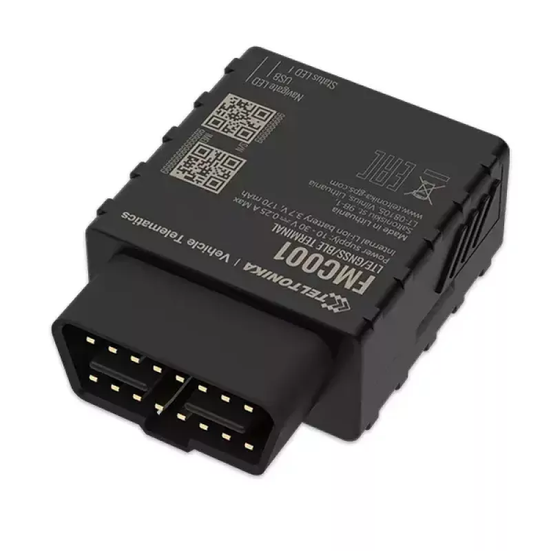 GPS sekiklis Teltonika FMC001 automobiliui Juoda 53g