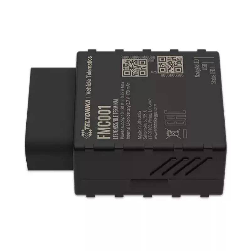 GPS sekiklis Teltonika FMC001 automobiliui Juoda 53g