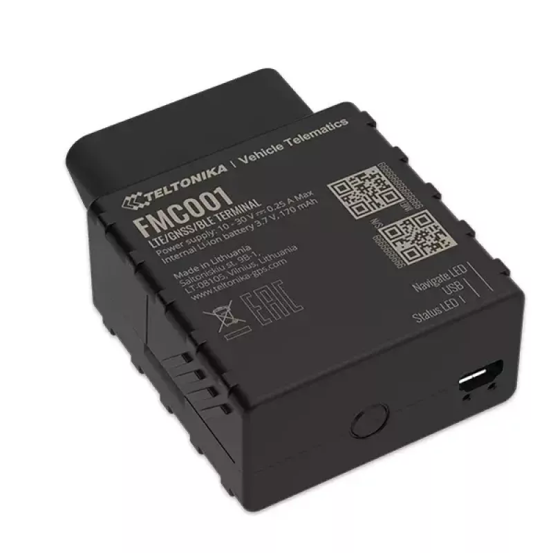 GPS sekiklis Teltonika FMC001 automobiliui Juoda 53g