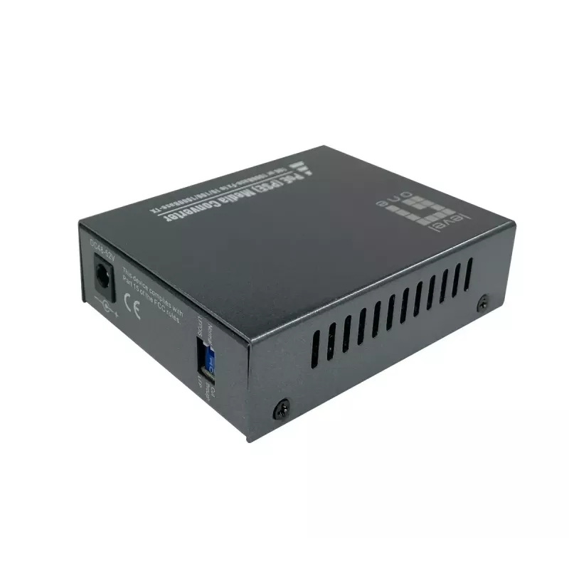 LevelOne GVT-2014 Gigabitinis medijos keitiklis RJ45 į SC, vienmodis šviesolaidis, PoE PSE, 20 km