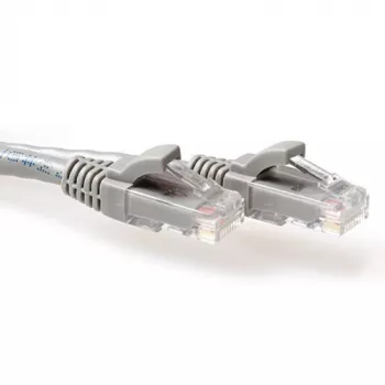 ACT pilkas 4 m U/UTP CAT6A lizdinis kabelis su RJ45 jungtimis, apsaugotas nuo užkabinimo