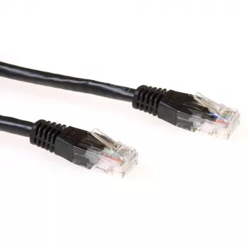 ACT Black 1 m U/UTP CAT6 jungiamasis kabelis su RJ45 jungtimis