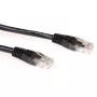ACT Black 1 m U/UTP CAT6 jungiamasis kabelis su RJ45 jungtimis