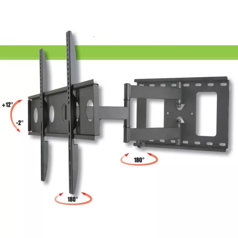 Techly ICA-PLB 148L TV laikiklis sieninis 165,1 cm (65 col.) juodas