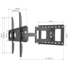 Techly ICA-PLB 148L TV laikiklis sieninis 165,1 cm (65 col.) juodas