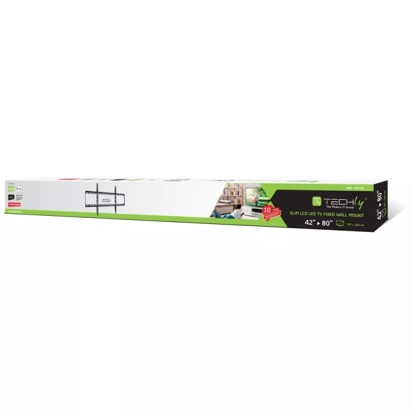 Techly ICA-PLB 162XL TV laikiklis/stovas 2,03 m (80 col.) Juodas