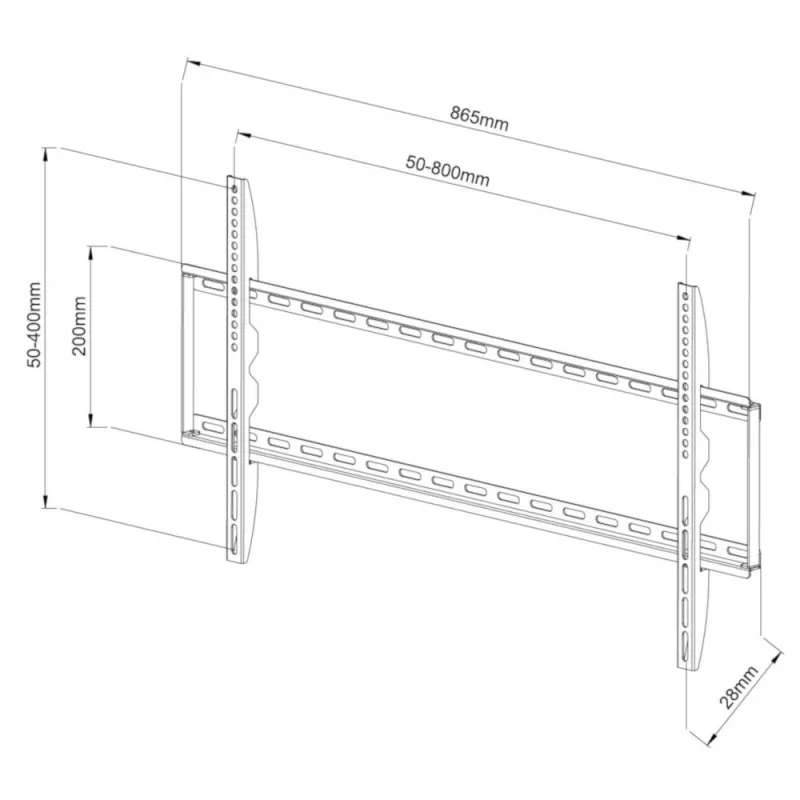 Techly ICA-PLB 162XL TV laikiklis/stovas 2,03 m (80 col.) Juodas