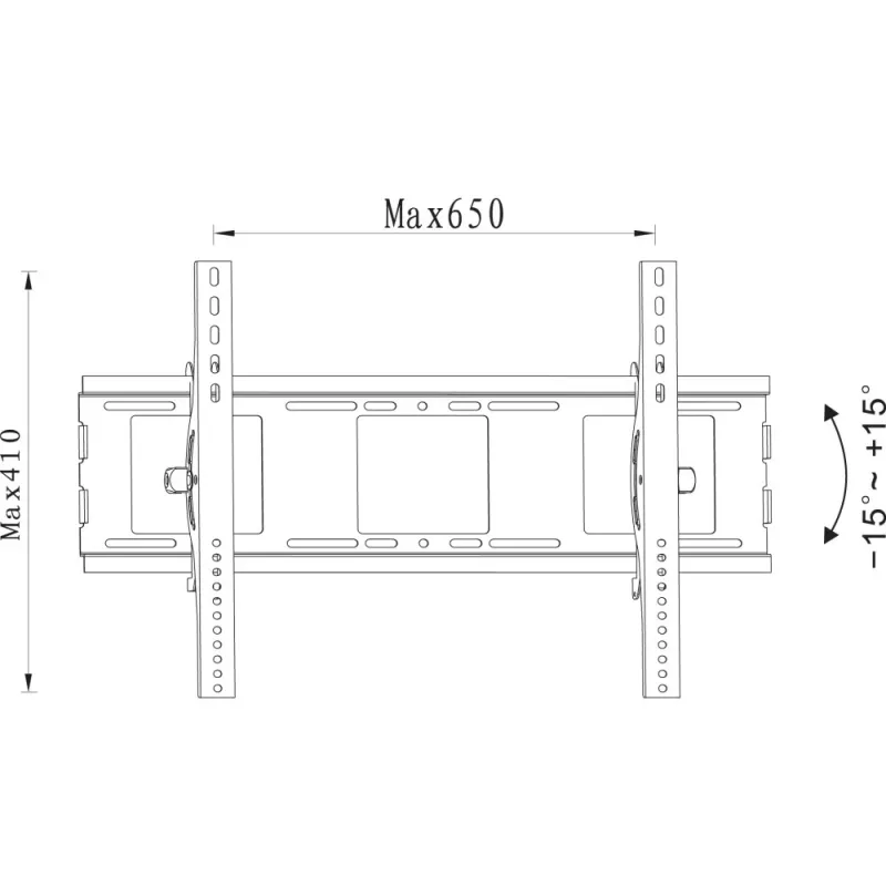 Techly ICA-PLB 231L laikiklis televizoriui 177.8 cm (70 col.) juodas