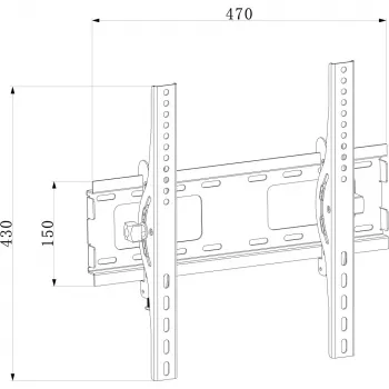 Techly ICA-PLB 231M TV laikiklis 139.7 cm (55 col.) Juodas