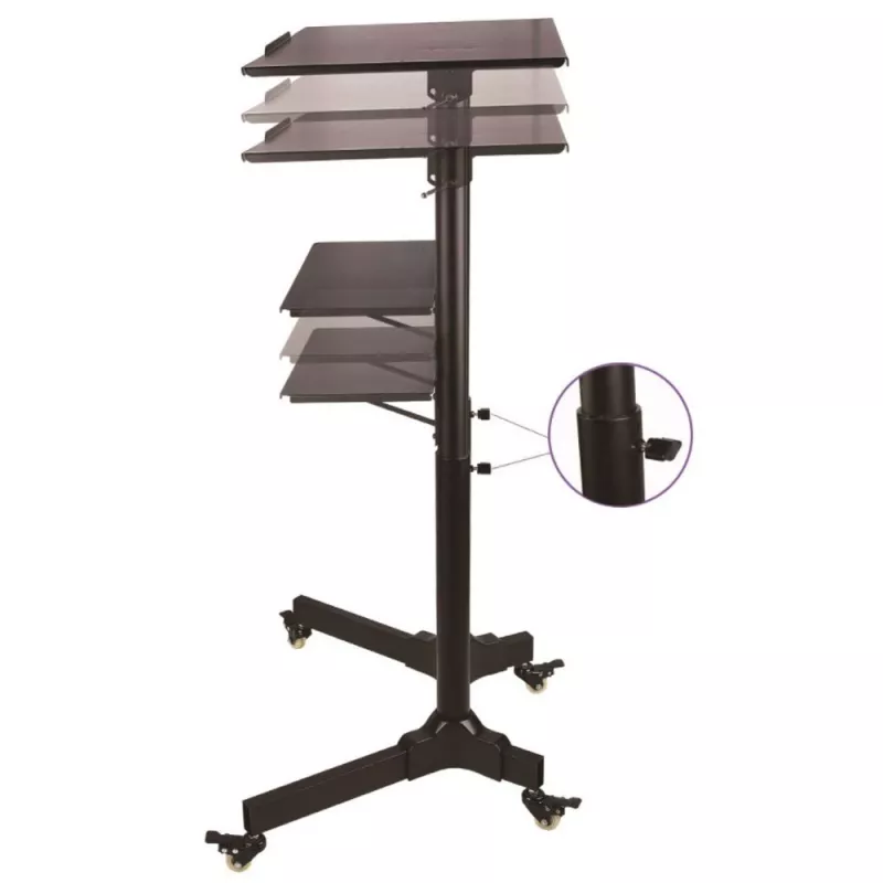 Techly ICA-TB TPM-1BK nešiojamojo kompiuterio stovas, juodas