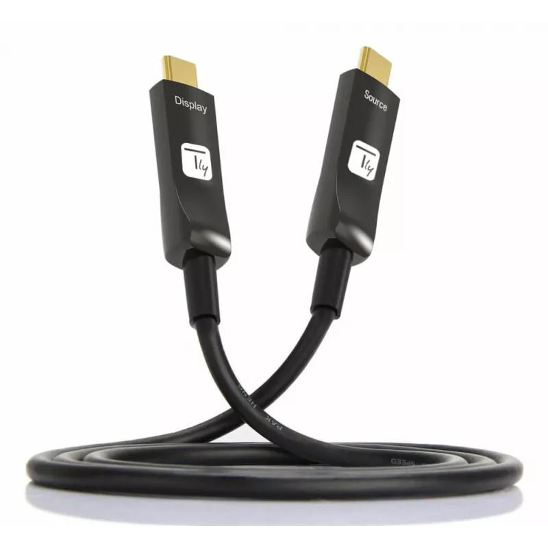 Techly ICOC-U3C-HY-020 USB-C aktyvus optinis laidas 20 m, juodas