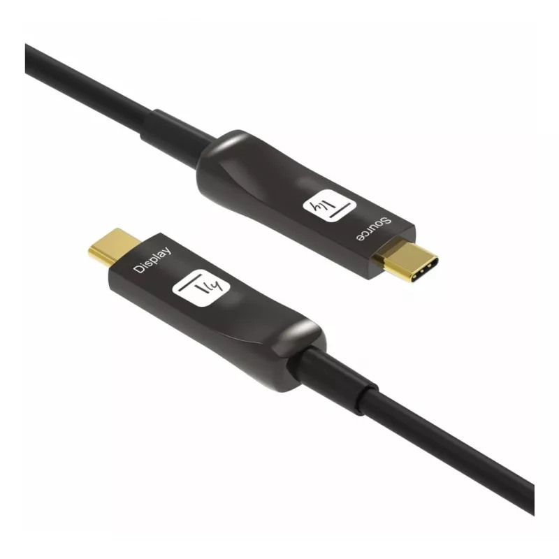 Techly ICOC-U3C-HY-020 USB-C aktyvus optinis laidas 20 m, juodas