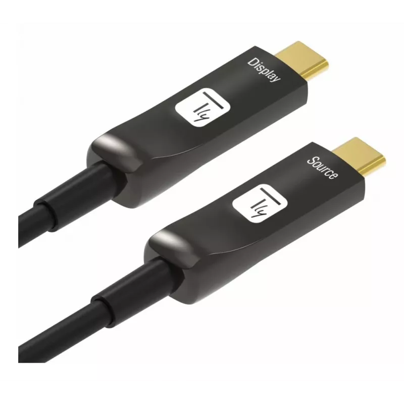 Techly ICOC-U3C-HY-020 USB-C aktyvus optinis laidas 20 m, juodas