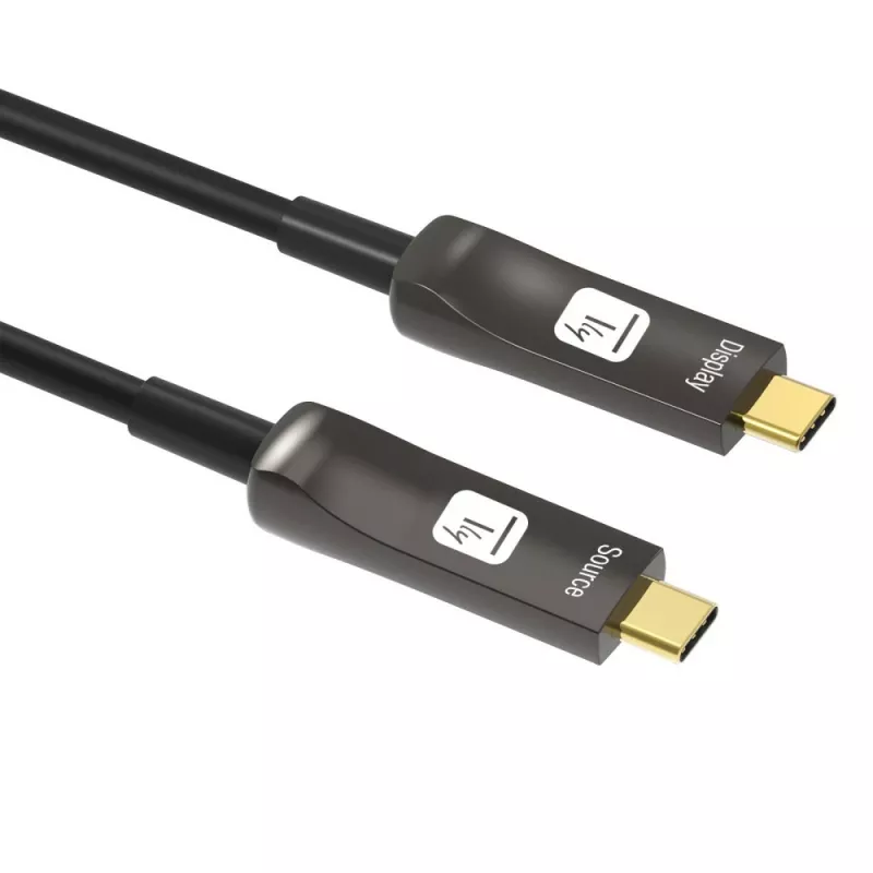 Techly ICOC-U3C-HY-030 USB-C aktyvus optinis laidas 30 m juodas