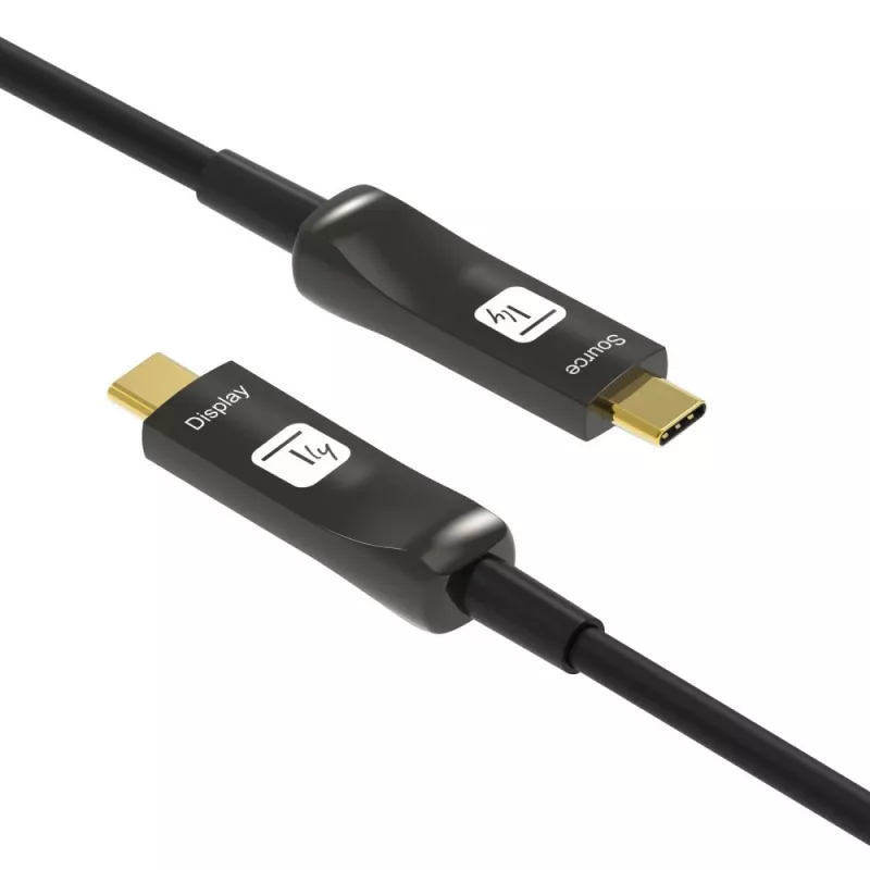 Techly ICOC-U3C-HY-030 USB-C aktyvus optinis laidas 30 m juodas