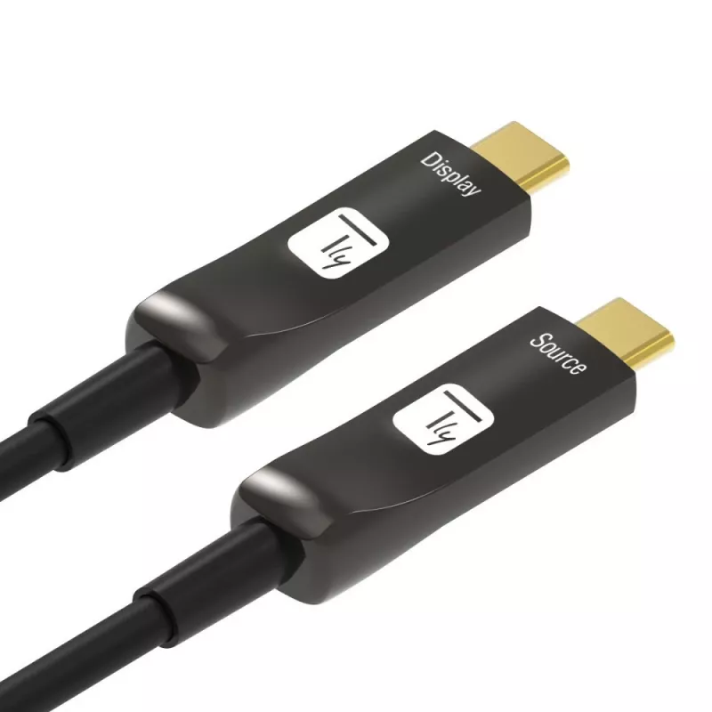 Techly ICOC-U3C-HY-030 USB-C aktyvus optinis laidas 30 m juodas