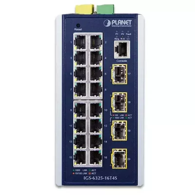 Valdomas L3 gigabito eterneto jungiklis PLANET IGS-6325-16T4S 16 prievadų