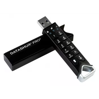 iStorage datAshur PRO2 4 GB | Saugus USB atmintukas | FIPS 140-2 Level 3 sertifikuotas | AES-XTS 256 bitų aparatinis šifravimas | Apsaugotas slaptažodžiu | Atsparus dulkėms/vandeniui