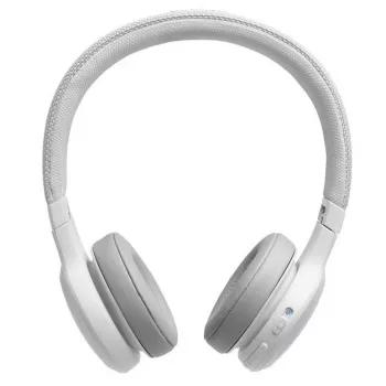 JBL Live 400BT belaidės ausinės ant ausų, baltos