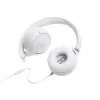 JBL Tune 500 JBLT500WHT ausinės ant ausų, laidinės, su mikrofonu, plokščias nesusipinantis laidas, baltos