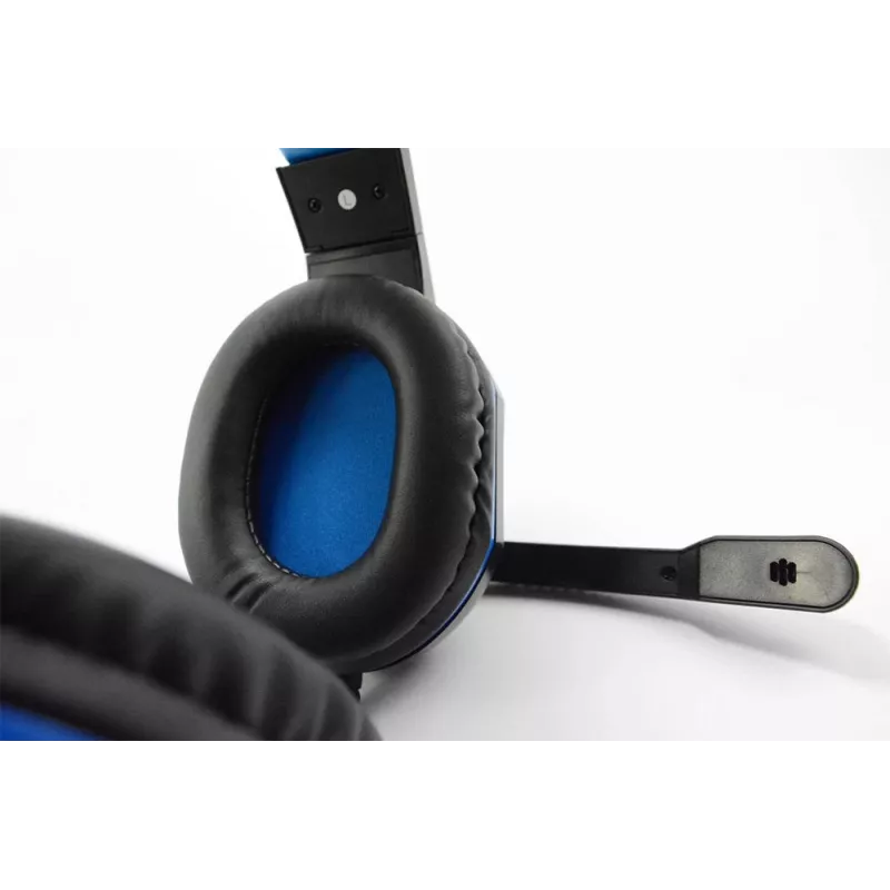Steelplay HP41 ausinės su mikrofonu, laidinės, žaidimams, juodos, mėlynos