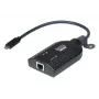 ATEN USB-C virtualios laikmenos KVM adapteris KA7183-AX, USB klaviatūra pelė, juoda