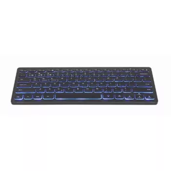 Gembird KB-BTRGB-01-DE belaidė Bluetooth klaviatūra, QWERTZ vokiškas išdėstymas, juoda