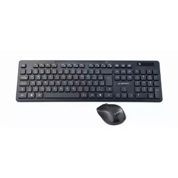 Gembird KBS-WCH-03-DE Belaidė klaviatūra ir pelė RF, vokiškas QWERTZ, juoda