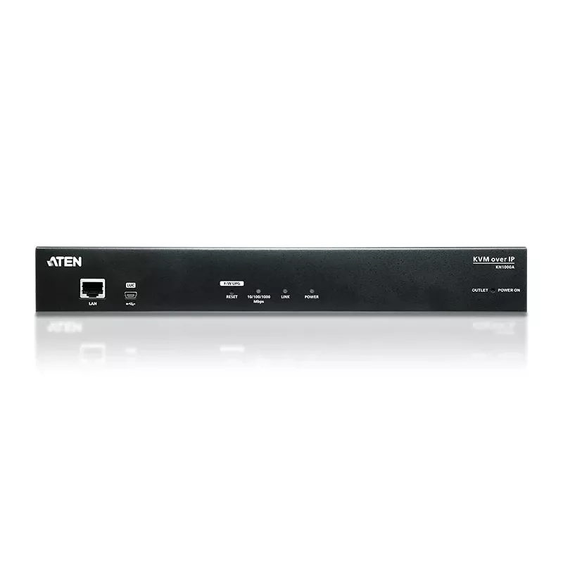 ATEN KN1000A vieno prievado KVM per IP jungiklis su vieno prievado maitinimo jungikliu