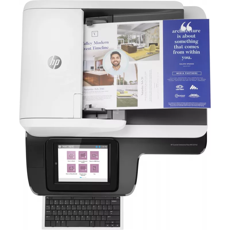 HP Scanjet Enterprise Flow N9120 fn2 plokščiasis ir automatinio dokumentų tiekimo skaitytuvas 600 x 600 DPI A3 juodas, baltas