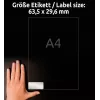 Lipni etiketė Avery L6011-20 sidabrinė, užapvalintas stačiakampis