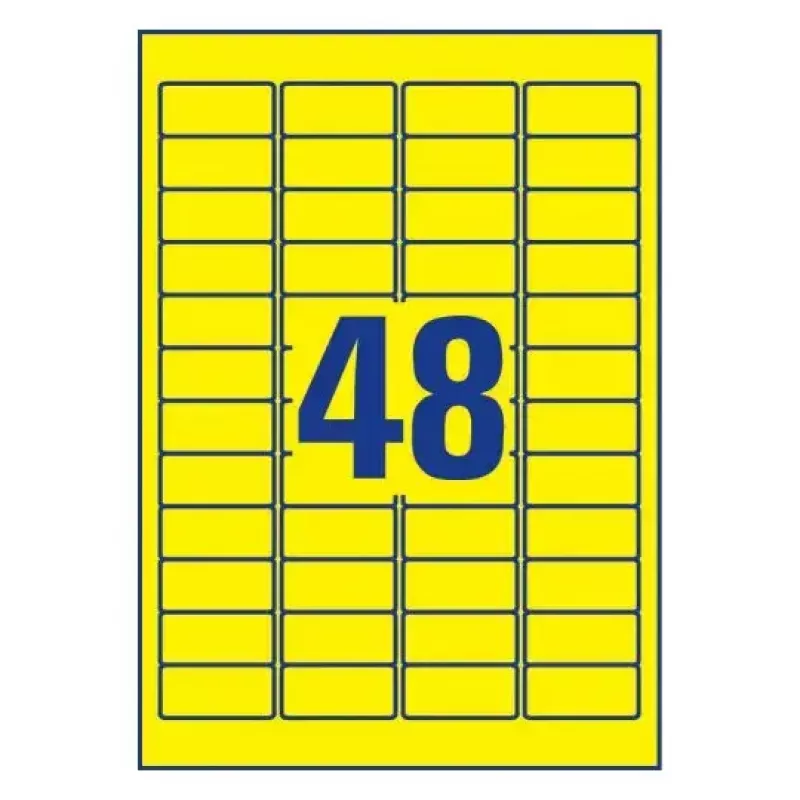 Lipnios etiketės stačiakampės geltonos Avery L6103-20