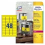 Lipnios etiketės stačiakampės geltonos Avery L6103-20