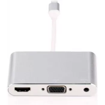 Microconnect LIGHT-HUB4 Lightning sąsajos stotelė, 3 × 3,5 mm, 480 Mbit/s, sidabrinė