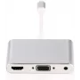Microconnect LIGHT-HUB4 Lightning sąsajos stotelė, 3 × 3,5 mm, 480 Mbit/s, sidabrinė