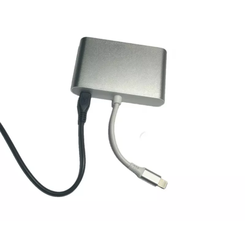Microconnect LIGHT-HUB4 Lightning sąsajos stotelė, 3 × 3,5 mm, 480 Mbit/s, sidabrinė