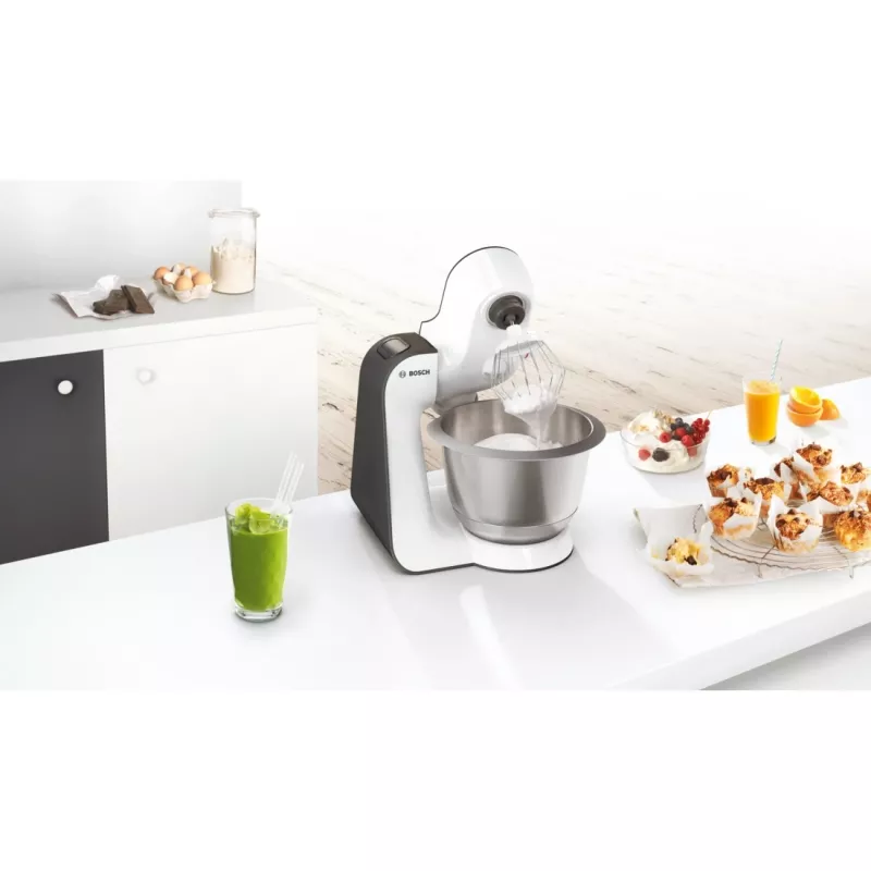 Bosch MUM5 Start Line universalus virtuvės kombainas 800 W 3.9 L Oranžinis, Sidabrinis, Peršviečiamas, Baltas
