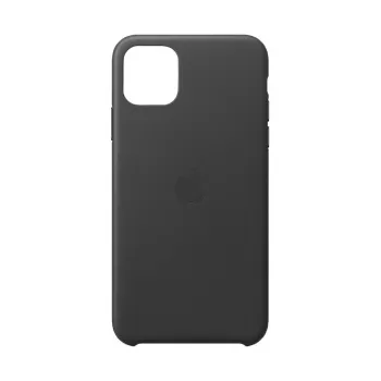 Apple iPhone 11 Pro Max Leather Case Black odinis dėklas