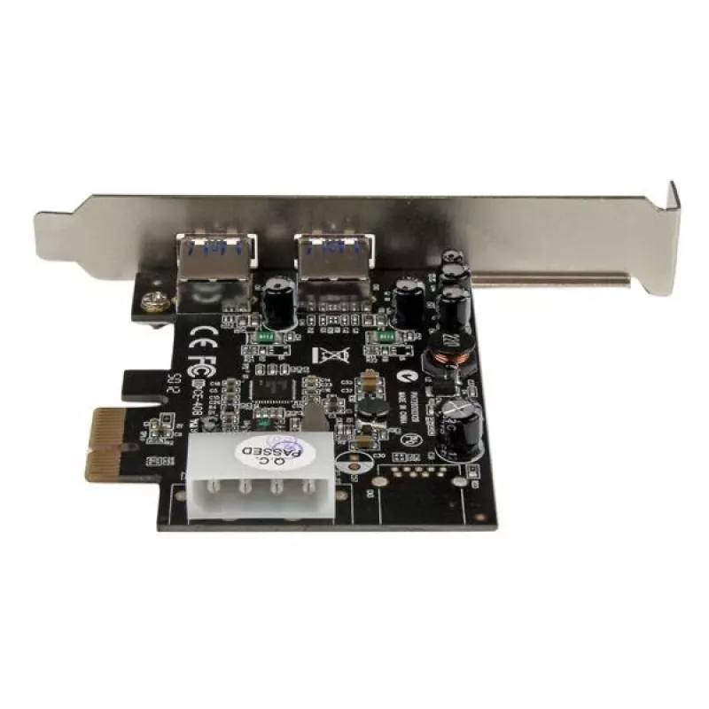 StarTech.com 2 prievadų PCI Express (PCIe) SuperSpeed USB 3.0 kortelės adapteris su UASP – LP4 maitinimas
