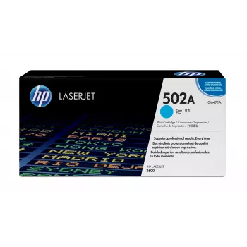 HP 502A žalsvai mėlyna originali LaserJet tonerio kasetė, 4000 puslapių, žalsvai mėlyna, 1 vnt.