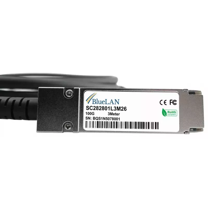 Pasyvus QSFP28 DAC kabelis BlueOptics QSFP28-DAC-5M-SP 5m vyriškas/vyriškas