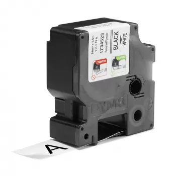 DYMO Rhino Industrial Permanentiniai Poliesterio Etiketės | 24 mm x 5,5 m | Juodas Spaudinys Ant Baltos | Lipnios | Skirtos LabelManager ir Rhino Etikečių Spausdintuvams