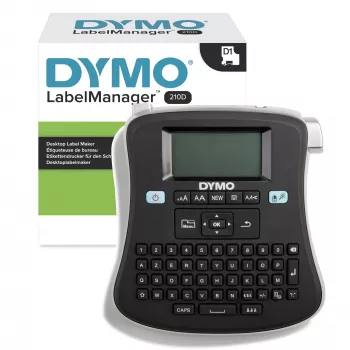 DYMO LabelManager 210D+ – etikečių spausdintuvas, AZERTY, D1, terminis perkėlimas, 180 x 180 DPI, 12 mm/s, juodas/sidabrinis