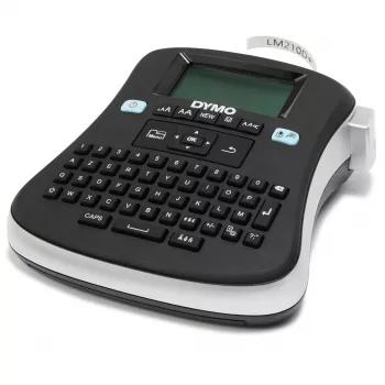 DYMO LabelManager 210D+ – etikečių spausdintuvas, AZERTY, D1, terminis perkėlimas, 180 x 180 DPI, 12 mm/s, juodas/sidabrinis