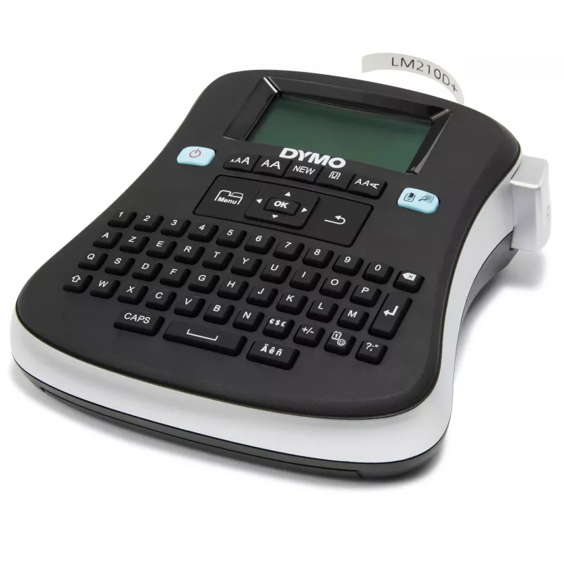 DYMO LabelManager 210D+ – etikečių spausdintuvas, AZERTY, D1, terminis perkėlimas, 180 x 180 DPI, 12 mm/s, juodas/sidabrinis