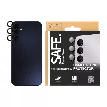 PanzerGlass SAFE. apsauginis objektyvo stikliukas Samsung Galaxy A15, skaidrus, atsparus įbrėžimams ir smūgiams